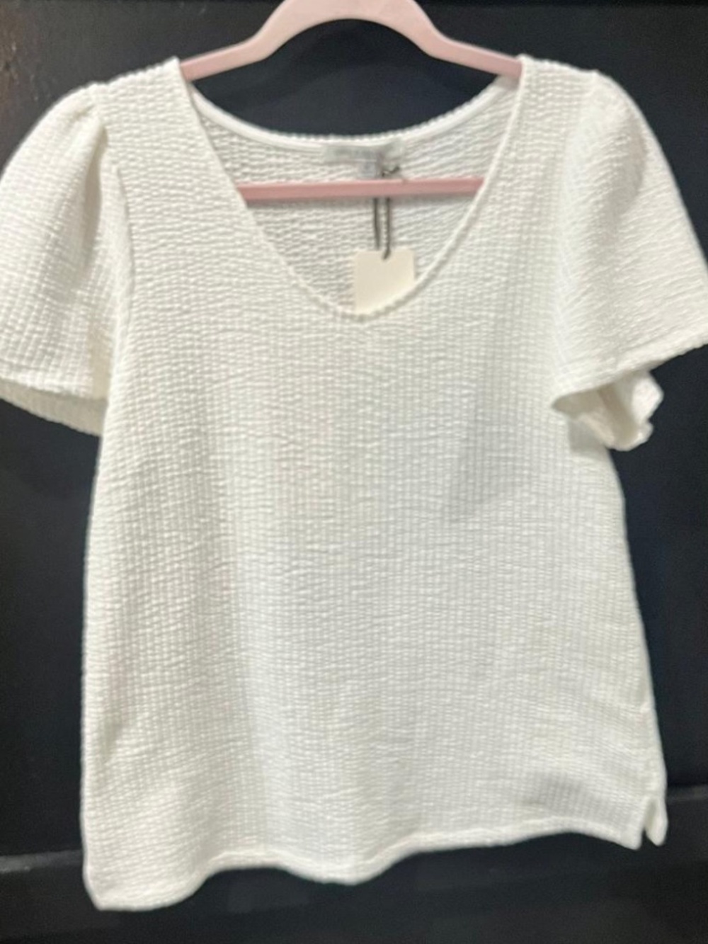 NWT | Green Envelope Los Angeles V-Neck Puff Sleeved Blouse | Size Medium - Picture 3 of 6